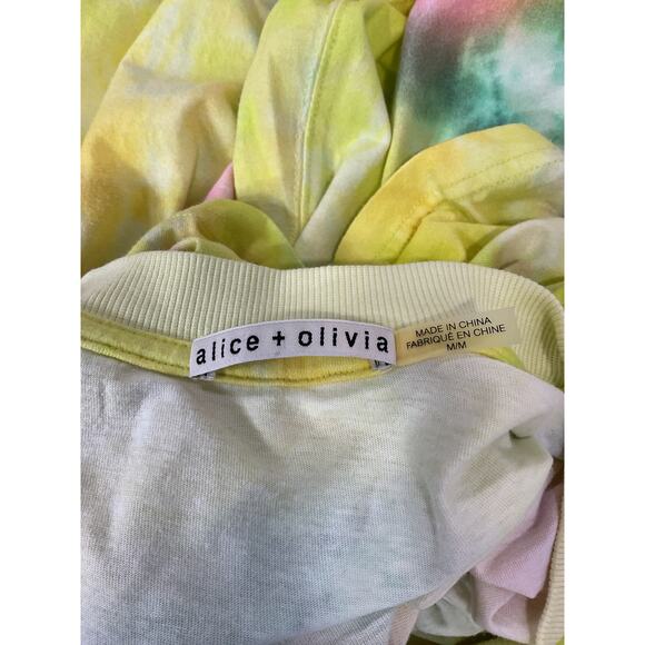 Alice + Olivia Boxy Beachside Tie Dye Garner T Shirt Dress Size M - Picture 4 of 5